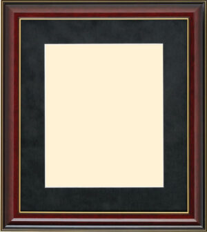 Glossy Mahogany Premium with Gold Border